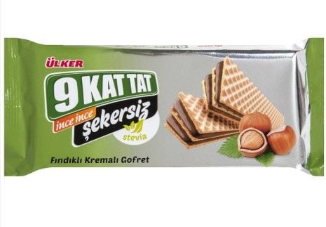 Ülker 9kat Tat Gofret İnce Fındıklı Şekersiz 118gr