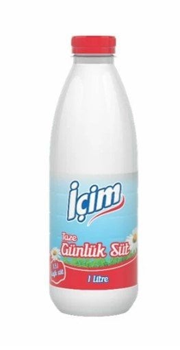 İçim Pastorize Tam Yağlı Günlük Süt 1 Lt Pet