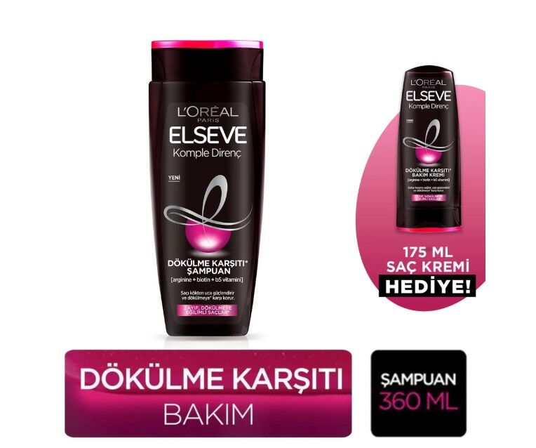 Elseve Şampuan Komple Direnç 300ml + Saç Kremi 175ml