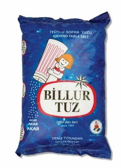 Billur İyotlu Sofra Tuzu 3 Kg