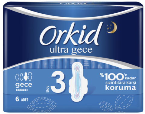 Orkid Ultra Kanatlı Gece 6lı Tekli