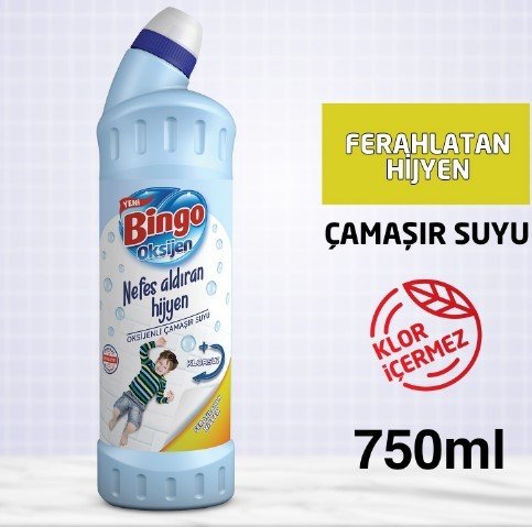 Bingo Oksijen Çamaşır Suyu Çam 750 Ml