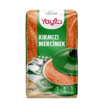 Yayla Kırmızı Mercimek Yerli 1Kg