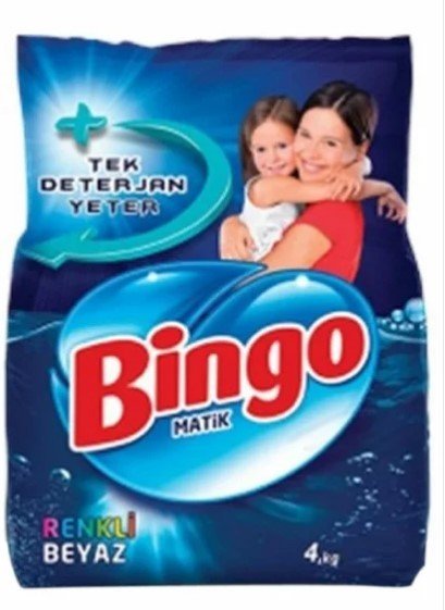Bingo Toz Çamaşır Deterjanı Renkli - Beyaz 4 Kg