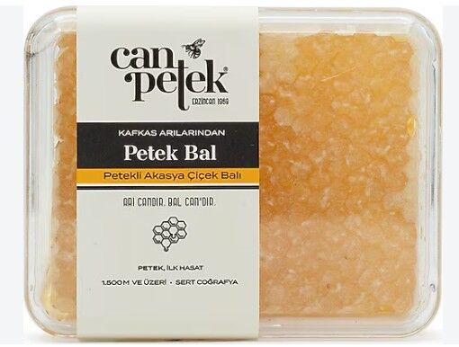 Canpetek Petekli Akasya Çiçek Balı 400gr
