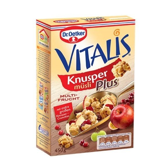 Dr. Oetker Vitalis Knusper Çıtır Multi Meyveli Müsli 450 Gr