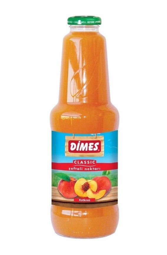 Dimes Meyve Suyu Şeftali Cam Şişe 1Lt