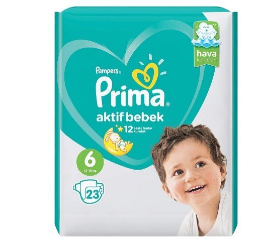 Prima Aktif Bebek 6 Numara Extra Large 23 Adet Bebek Bezi