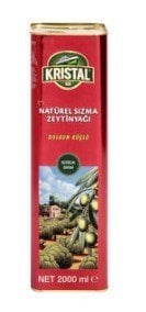 Kristal Natürel Sızma Zeytinyağı Dolgun Güçlü 2 Lt Teneke