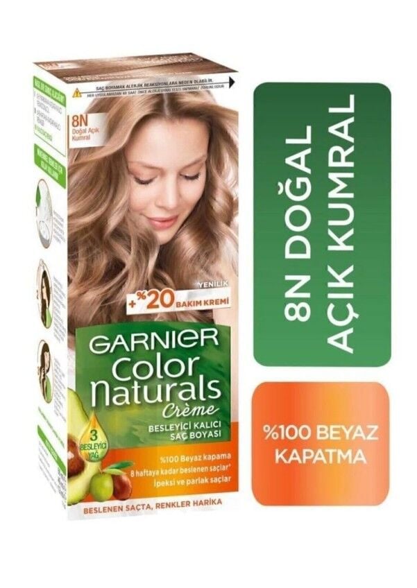Garnier Color Natural Saç Boyası 8N Doğal Açık Kumral