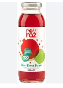 Pomraz %100 Nar Elma Suyu 250ml Cam