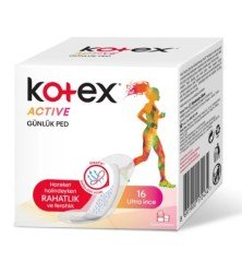 Kotex Active Ultra İnce Günlük Ped 16'lı