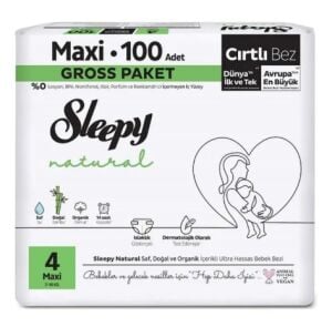 Sleepy Çocuk Bezi Natural Ultra No:4 Maxi 100 lü