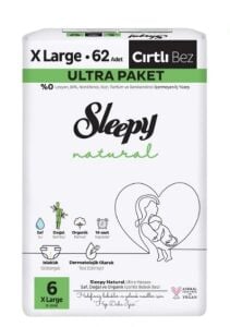Sleepy Çocuk Bezi Natural Ultra No:6 XLarge62li