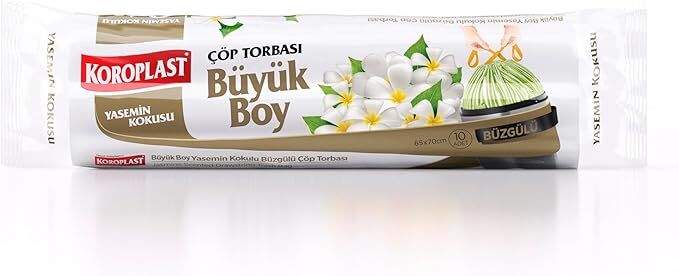 Koroplast Çöp Torbası Büzgülü Yasemin Kokulu Orta 10lu