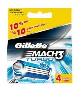 Gillette Mach3 Turbo Yedek Tıraş Bıçağı 4'lü