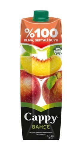 Cappy Bahçe %100 Elma Şeftali Suyu 1 Lt