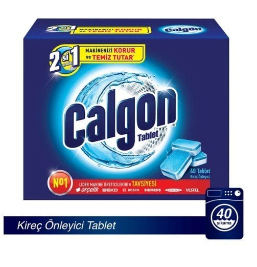 Calgon Çamaşır Makinesi Kireç Önleyici Tablet 40'lı