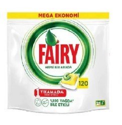 Fairy Hepsi Bir Arada Bulaşık Makinesi Deterjanı Limon Kokulu 120'li