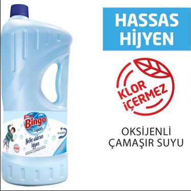 BİNGO OKSİJEN Ç.SUYU 1825ML OKALİPTUSBingo Oksijen Çamaşır Suyu 1825ml Okaliptus
