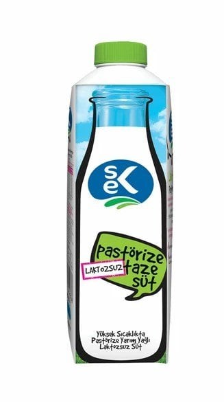Sek Laktozsuz Pastörize Günlük Süt 1 Lt