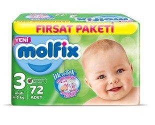 Molfix Bebek Bezi Midi 3 72'li Fırsat Paketi
