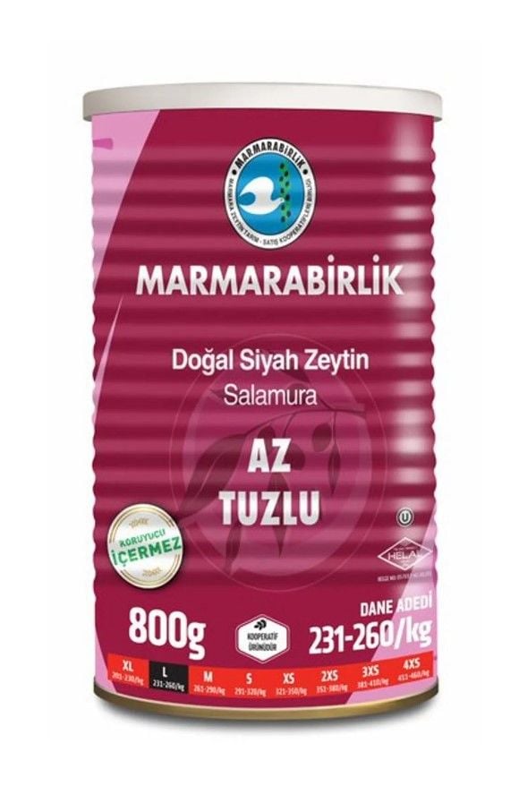 Marmarabirlik Gold Teneke Zeytin Large 800 Gr